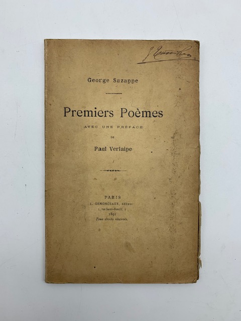 Premiers Poemes avec une preface de Paul Verlaine